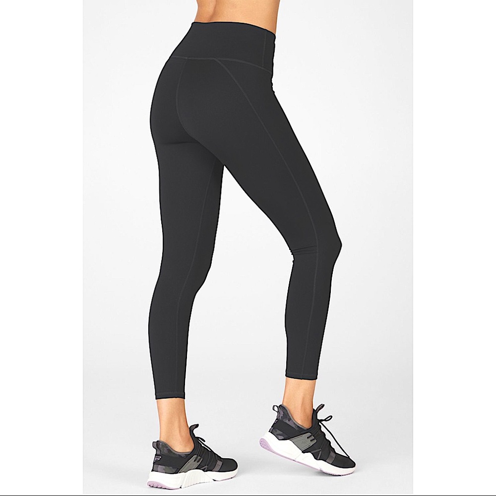 black fabletics high waisted leggings